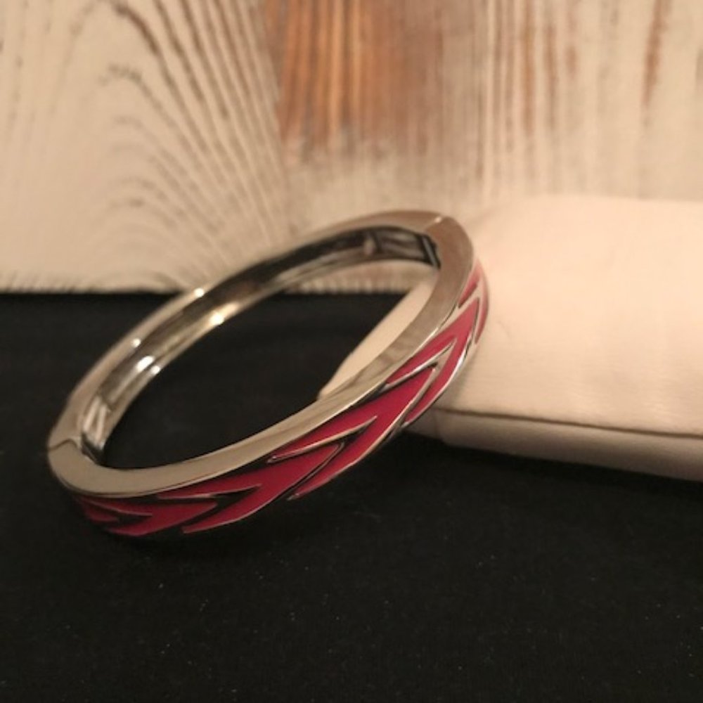 Lia Sophia - Fuchsia & Silver Stretch Bracelet